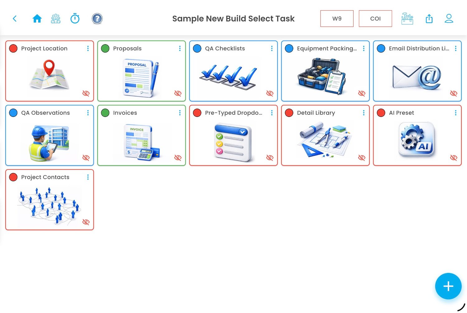 Observation Reports Project Task Dashboard screenshot